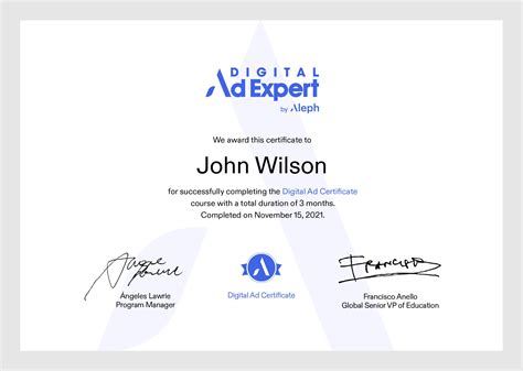 addigital|digital ad certificate.